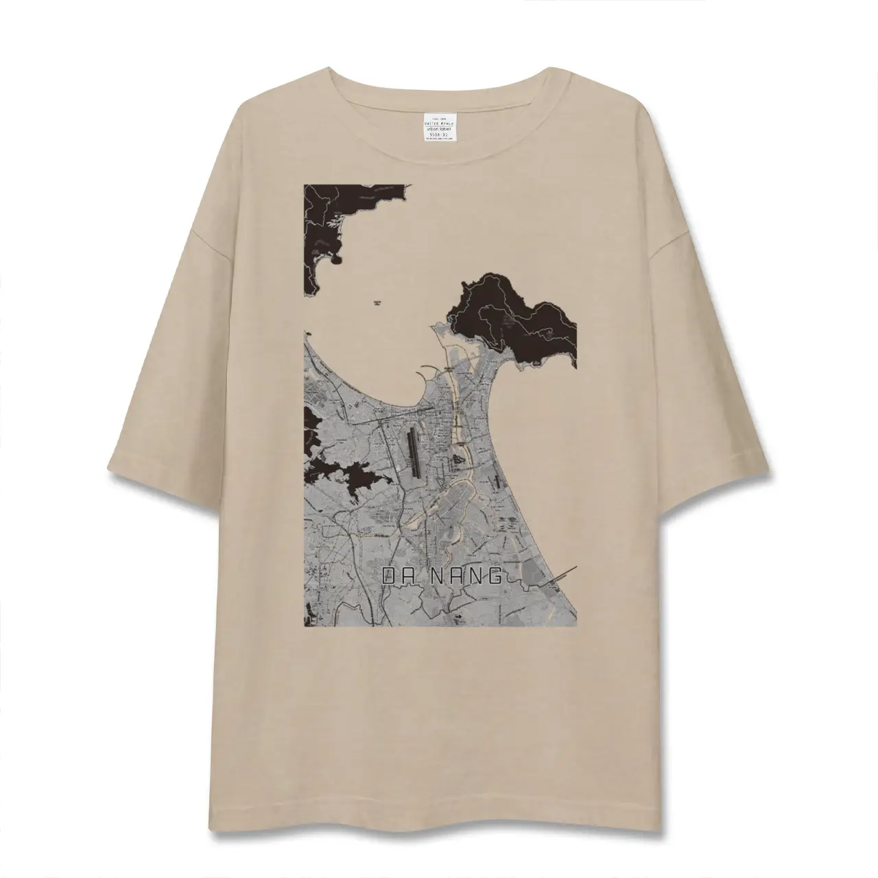 【ダナン（ベトナム）】地図柄ビッグシルエットTシャツ