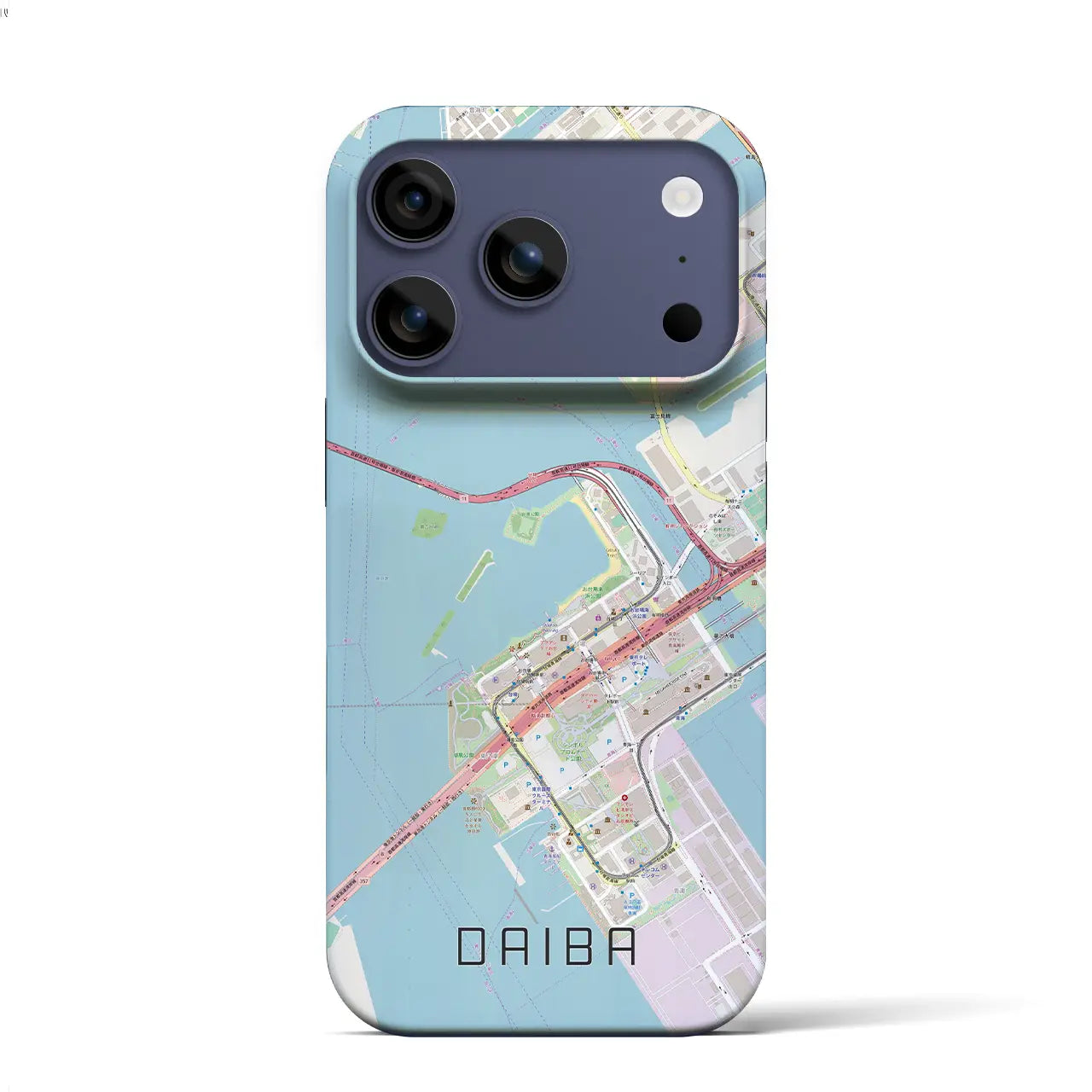 【台場（東京都）】地図柄iPhoneケース（バックカバータイプ）