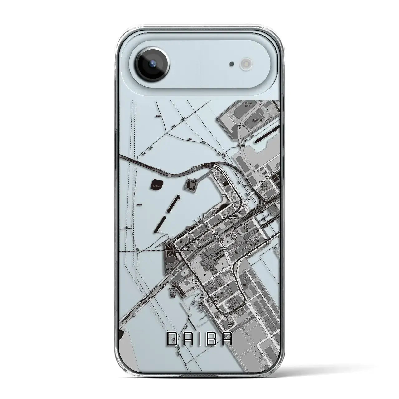 【台場（東京都）】地図柄iPhoneケース（クリアタイプ）