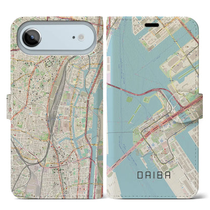 【台場（東京都）】地図柄iPhoneケース（手帳タイプ）