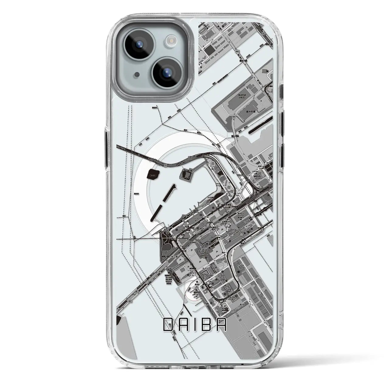 【台場（東京都）】地図柄iPhoneケース（MagSafeタイプ）