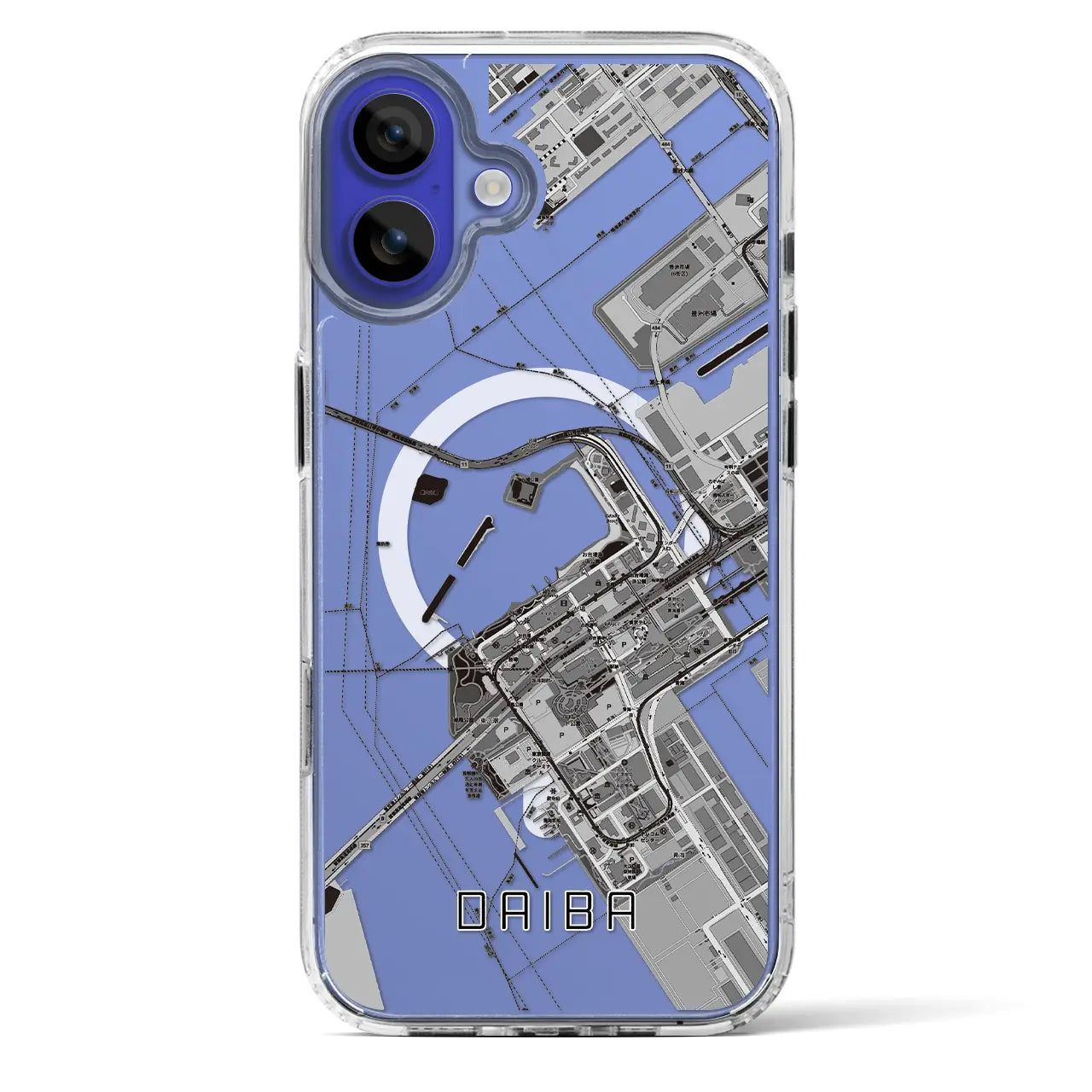 【台場（東京都）】地図柄iPhoneケース（MagSafeタイプ）