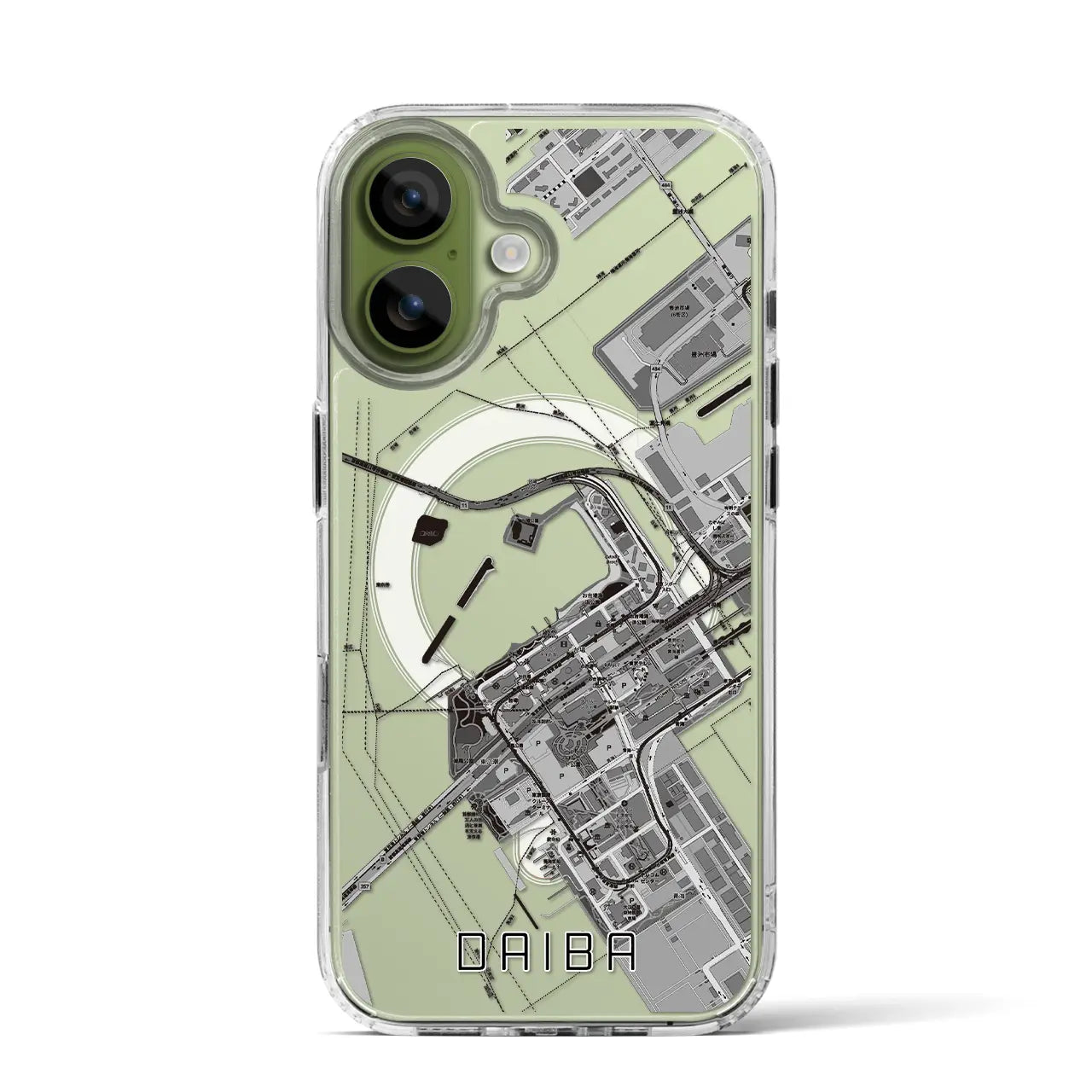 【台場（東京都）】地図柄iPhoneケース（MagSafeタイプ）