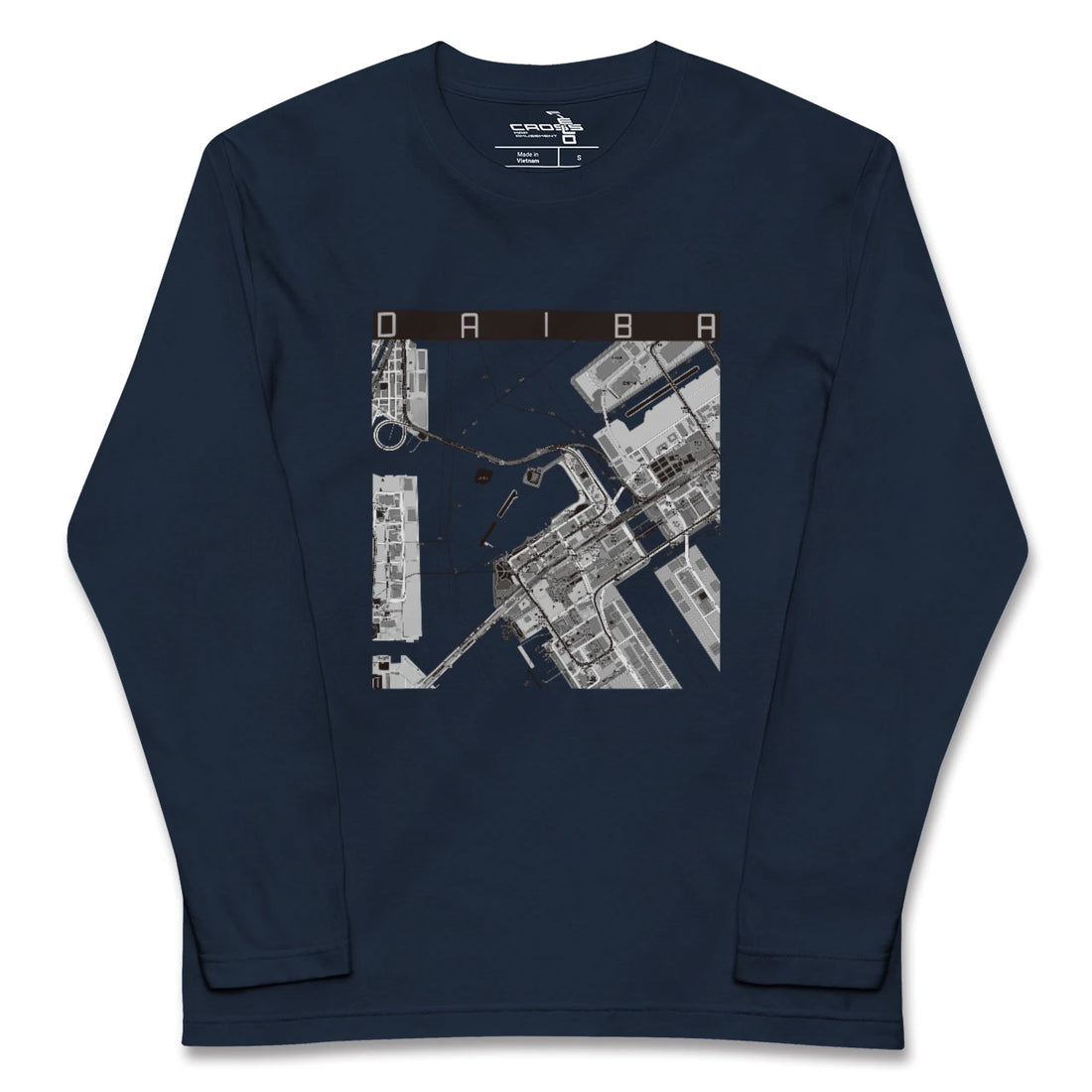 【台場（東京都）】地図柄ロングスリーブTシャツ