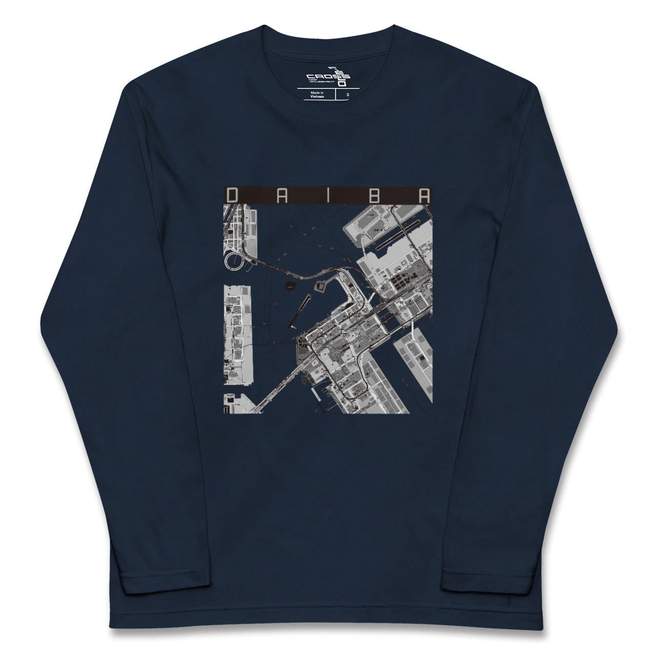 【台場（東京都）】地図柄ロングスリーブTシャツ