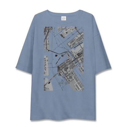 【台場（東京都）】地図柄ビッグシルエットTシャツ
