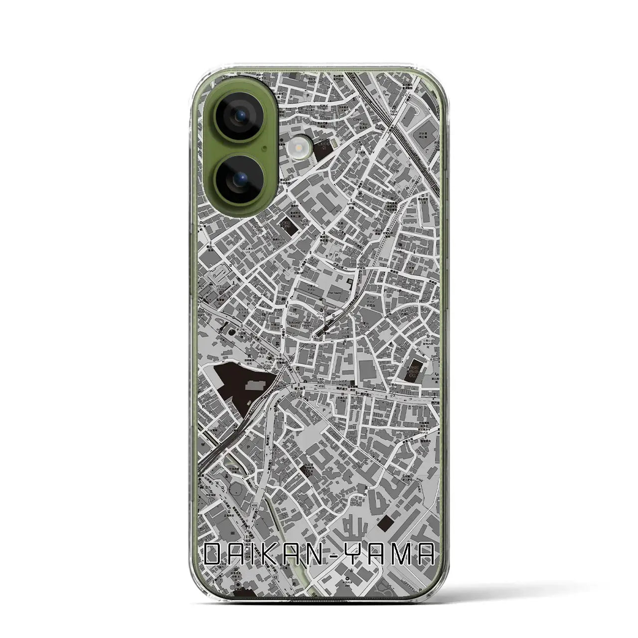 【代官山（東京都）】地図柄iPhoneケース（クリアタイプ）モノトーン・iPhone 17 Pro Max 用