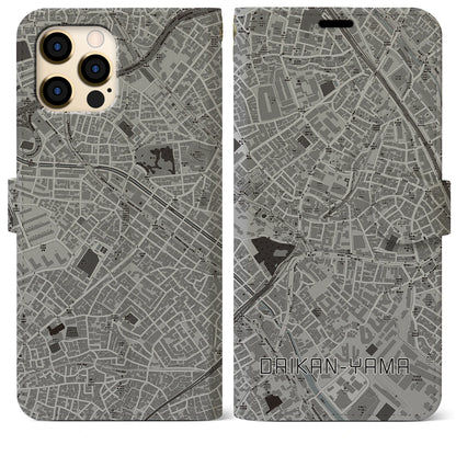 【代官山（東京都）】地図柄iPhoneケース（手帳タイプ）モノトーン・iPhone 12 Pro Max 用