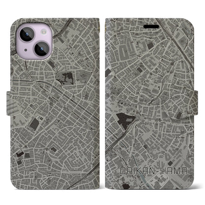 【代官山（東京都）】地図柄iPhoneケース（手帳タイプ）モノトーン・iPhone 14 用