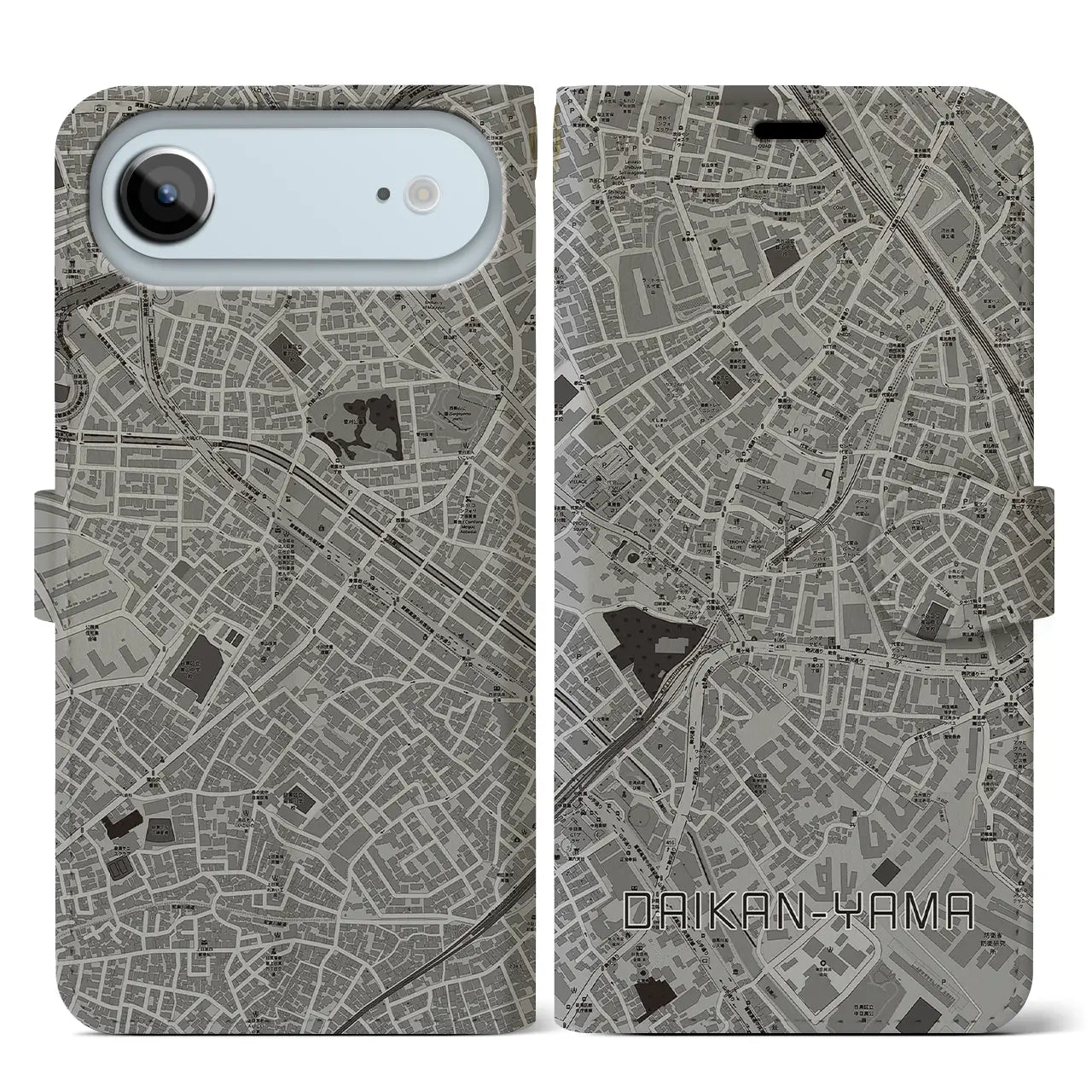 【代官山（東京都）】地図柄iPhoneケース（手帳タイプ）