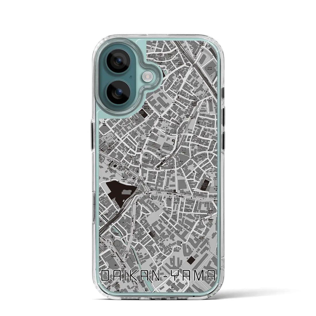 【代官山(東京都)】地図柄iPhoneケース(MagSafeタイプ)モノトーン・iPhone 16 Pro 用