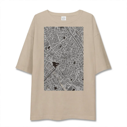 【代官山（東京都）】地図柄ビッグシルエットTシャツ