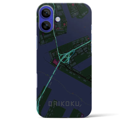 【大黒（神奈川県）】地図柄iPhoneケース（バックカバータイプ）