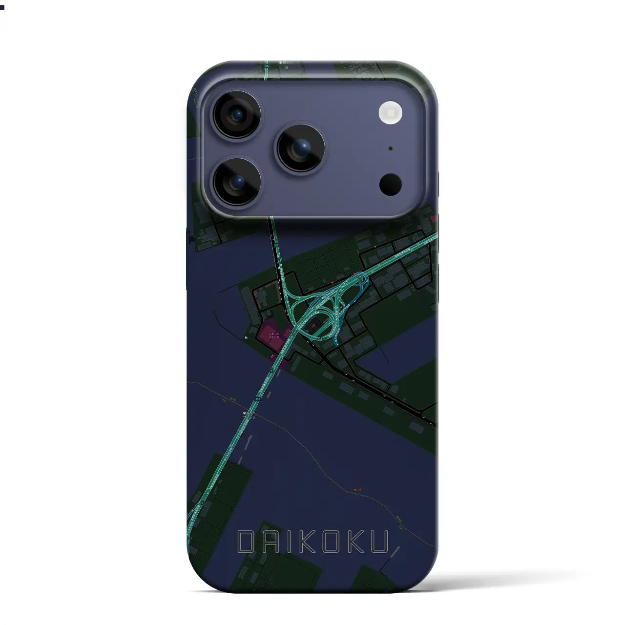 【大黒（神奈川県）】地図柄iPhoneケース（バックカバータイプ）