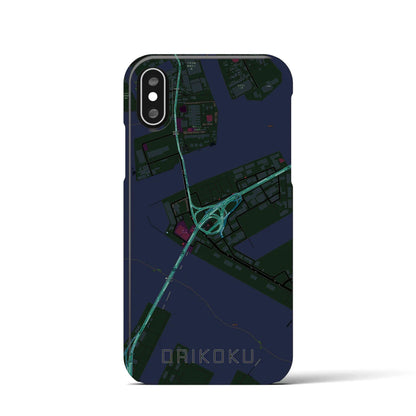 【大黒（神奈川県）】地図柄iPhoneケース（バックカバータイプ）