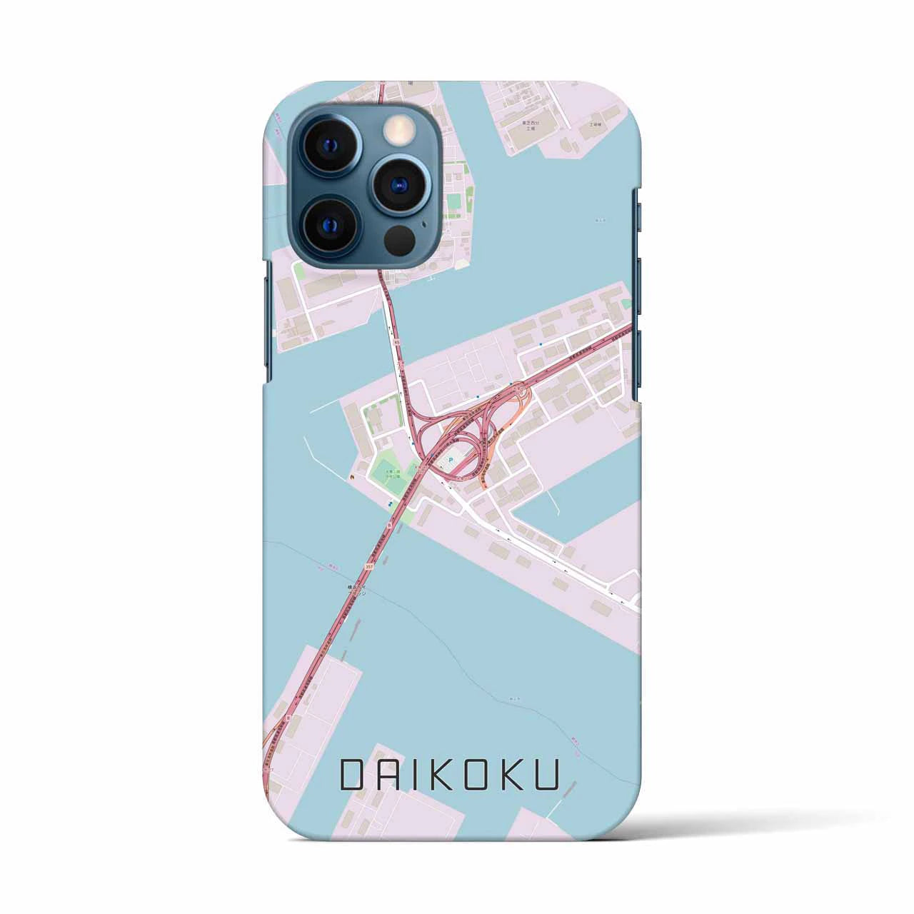 【大黒（神奈川県）】地図柄iPhoneケース（バックカバータイプ）