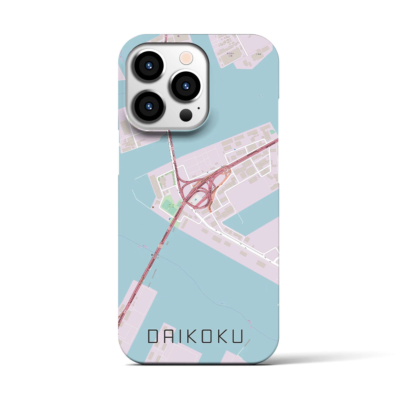 【大黒（神奈川県）】地図柄iPhoneケース（バックカバータイプ）