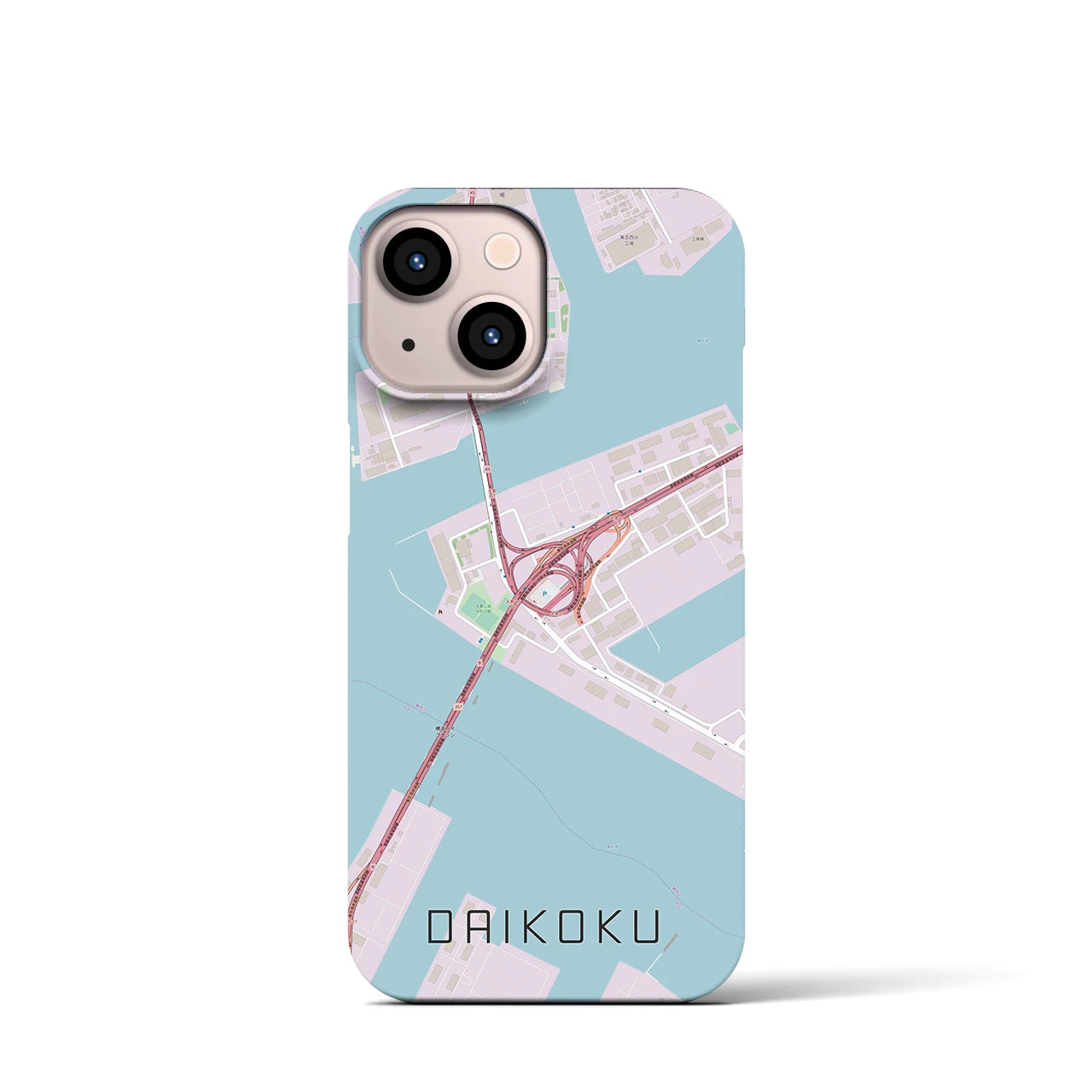 【大黒（神奈川県）】地図柄iPhoneケース（バックカバータイプ）