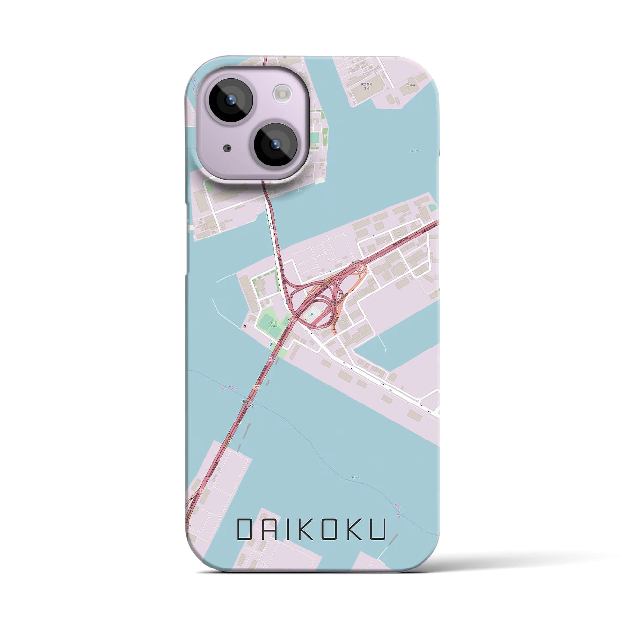 【大黒（神奈川県）】地図柄iPhoneケース（バックカバータイプ）