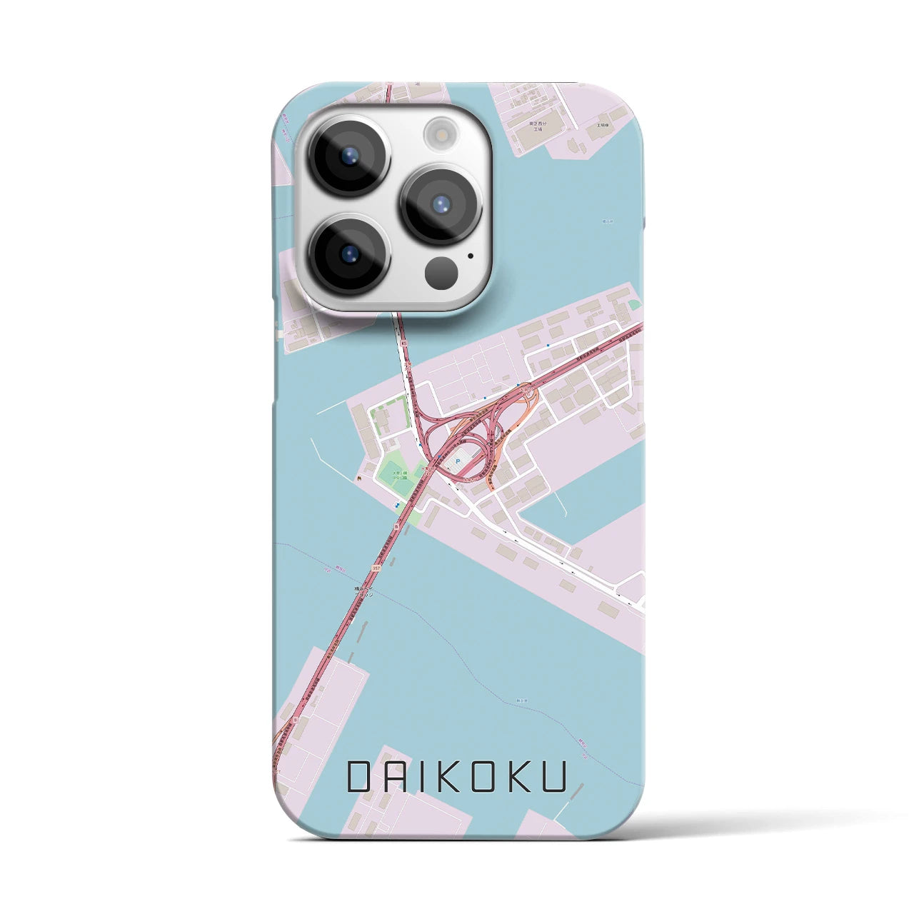 【大黒（神奈川県）】地図柄iPhoneケース（バックカバータイプ）