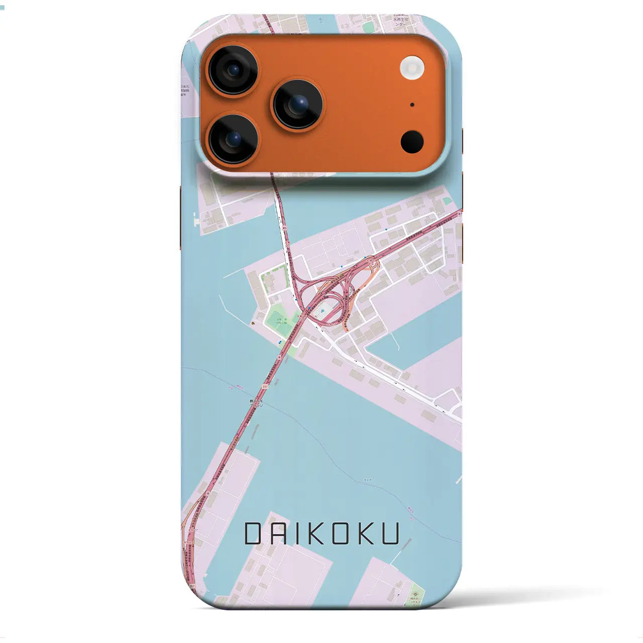 【大黒（神奈川県）】地図柄iPhoneケース（バックカバータイプ）