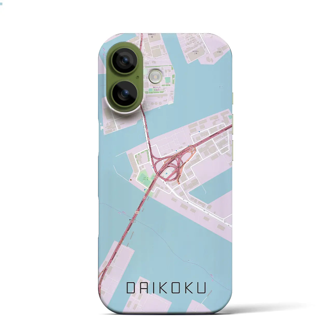 【大黒（神奈川県）】地図柄iPhoneケース（バックカバータイプ）