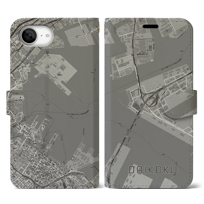 【大黒（神奈川県）】地図柄iPhoneケース（手帳タイプ）