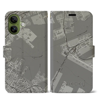 【大黒（神奈川県）】地図柄iPhoneケース（手帳タイプ）