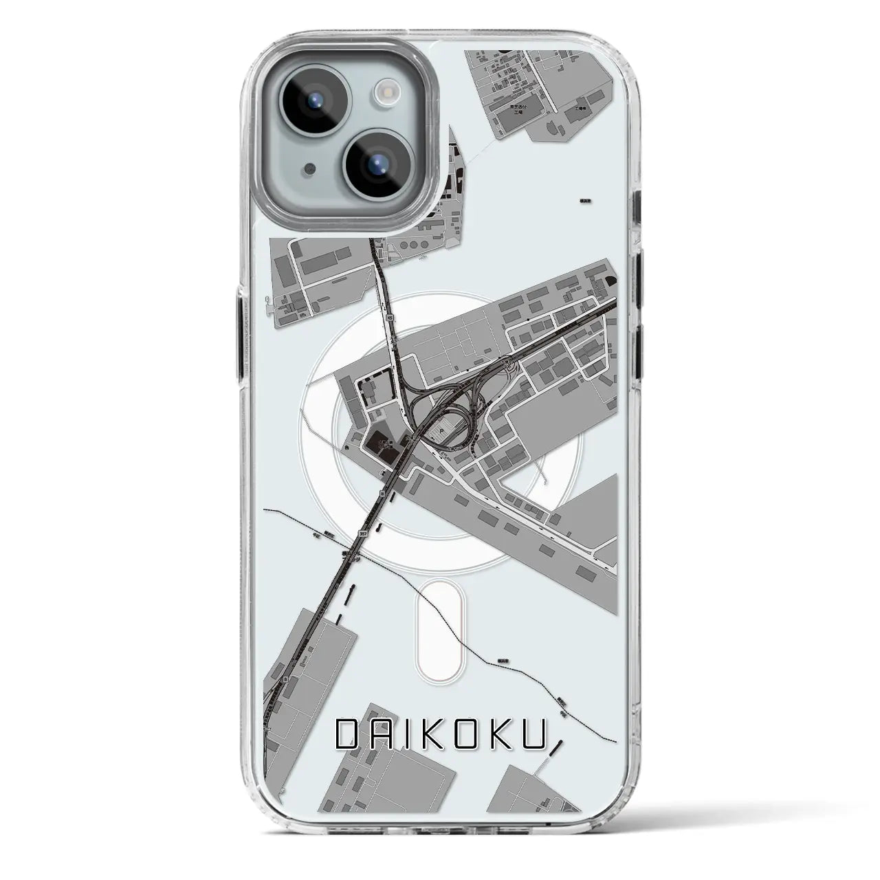 【大黒（神奈川県）】地図柄iPhoneケース（MagSafeタイプ）