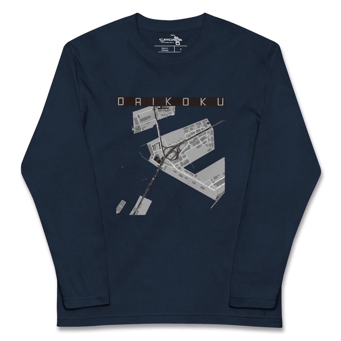 【大黒(神奈川県)】地図柄ロングスリーブTシャツ