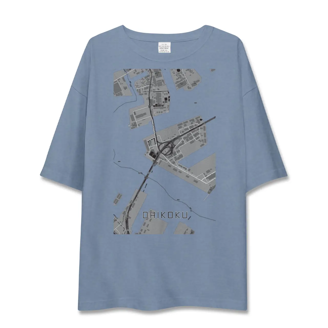 【大黒（神奈川県）】地図柄ビッグシルエットTシャツ
