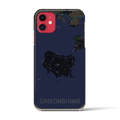 【大根島（島根県）】地図柄iPhoneケース（バックカバータイプ）