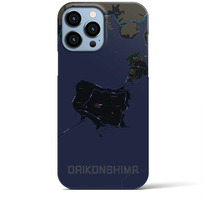 【大根島（島根県）】地図柄iPhoneケース（バックカバータイプ）
