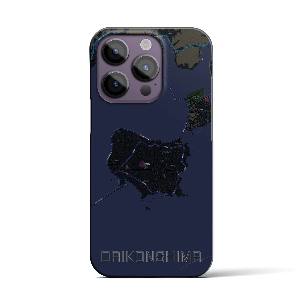 【大根島（島根県）】地図柄iPhoneケース（バックカバータイプ）