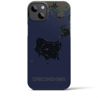 【大根島（島根県）】地図柄iPhoneケース（バックカバータイプ）