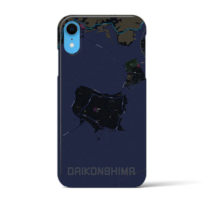 【大根島（島根県）】地図柄iPhoneケース（バックカバータイプ）