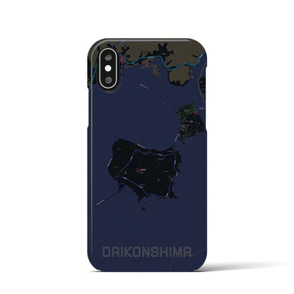 【大根島（島根県）】地図柄iPhoneケース（バックカバータイプ）