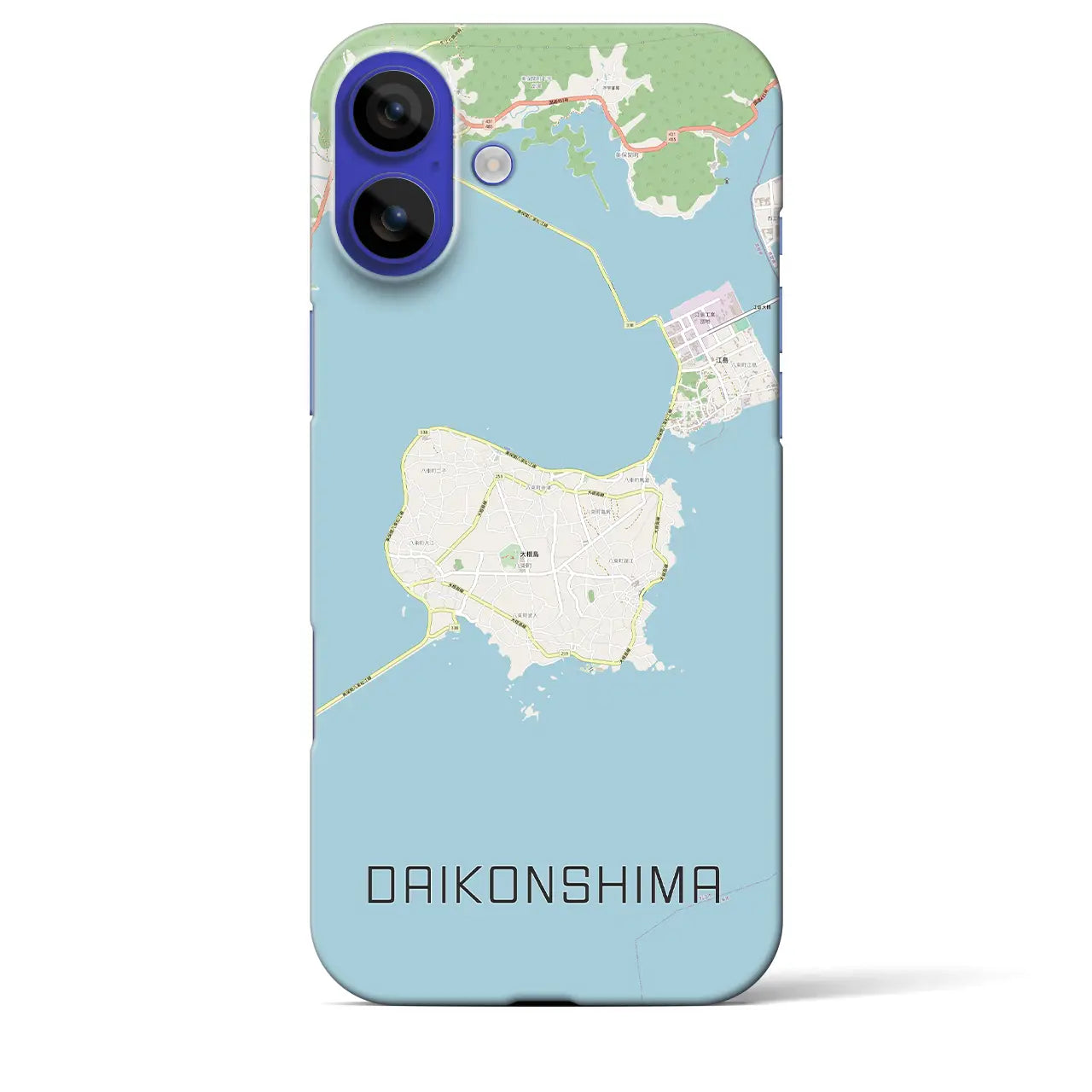 【大根島（島根県）】地図柄iPhoneケース（バックカバータイプ）