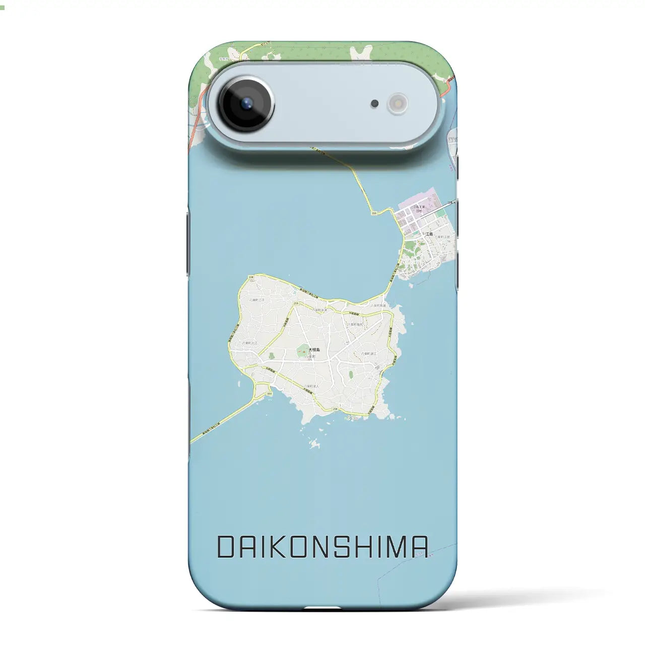 【大根島（島根県）】地図柄iPhoneケース（バックカバータイプ）