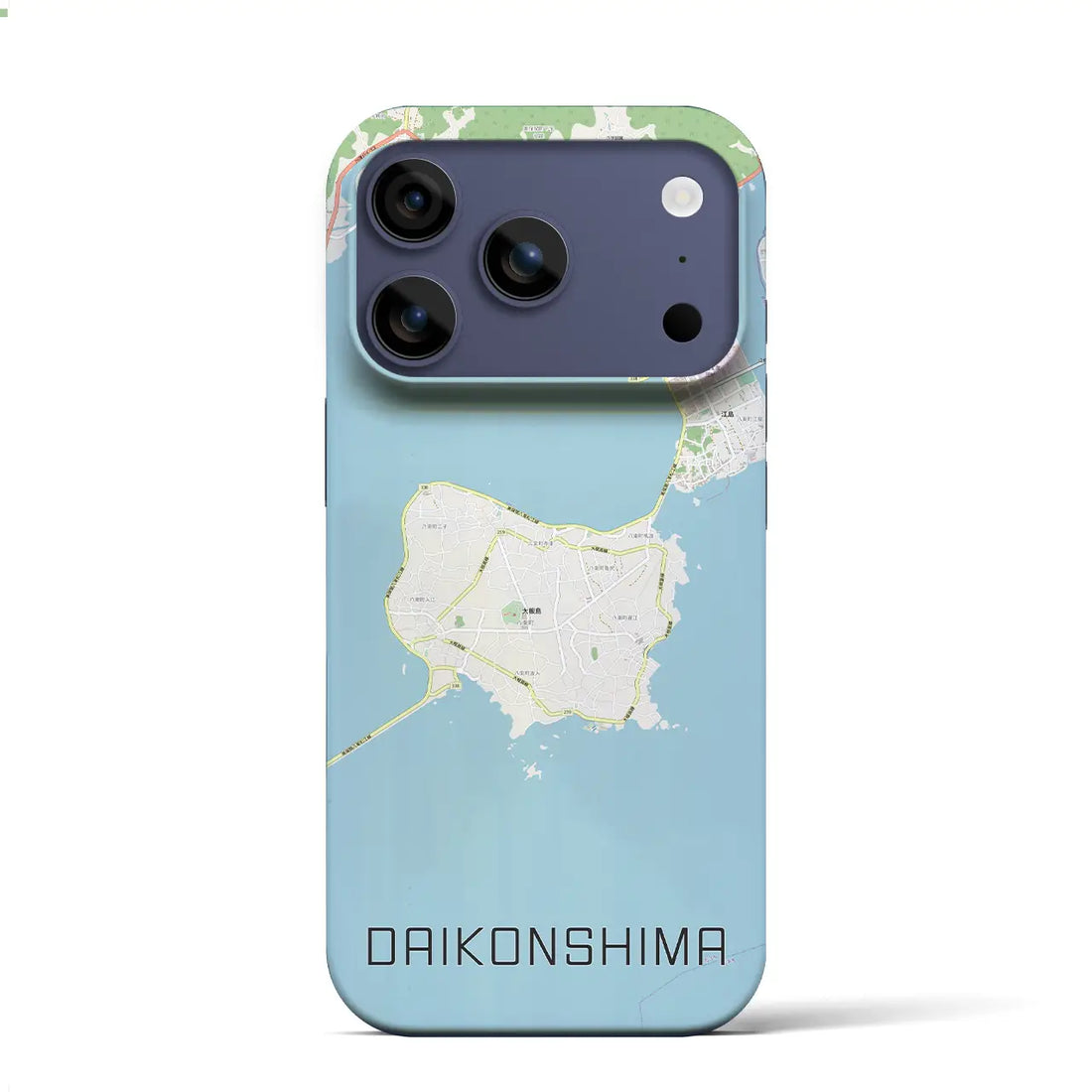 【大根島（島根県）】地図柄iPhoneケース（バックカバータイプ）ナチュラル・iPhone 17 Pro Max 用