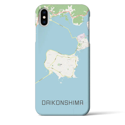 【大根島（島根県）】地図柄iPhoneケース（バックカバータイプ）