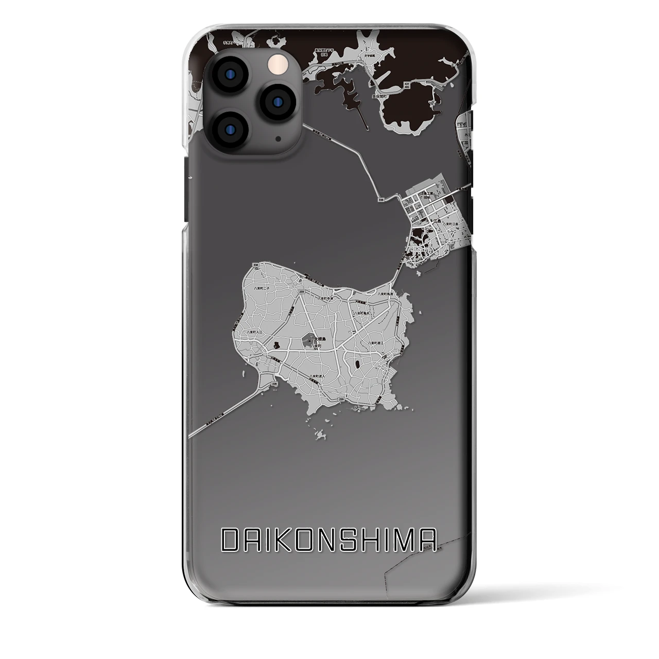 【大根島（島根県）】地図柄iPhoneケース（クリアタイプ）