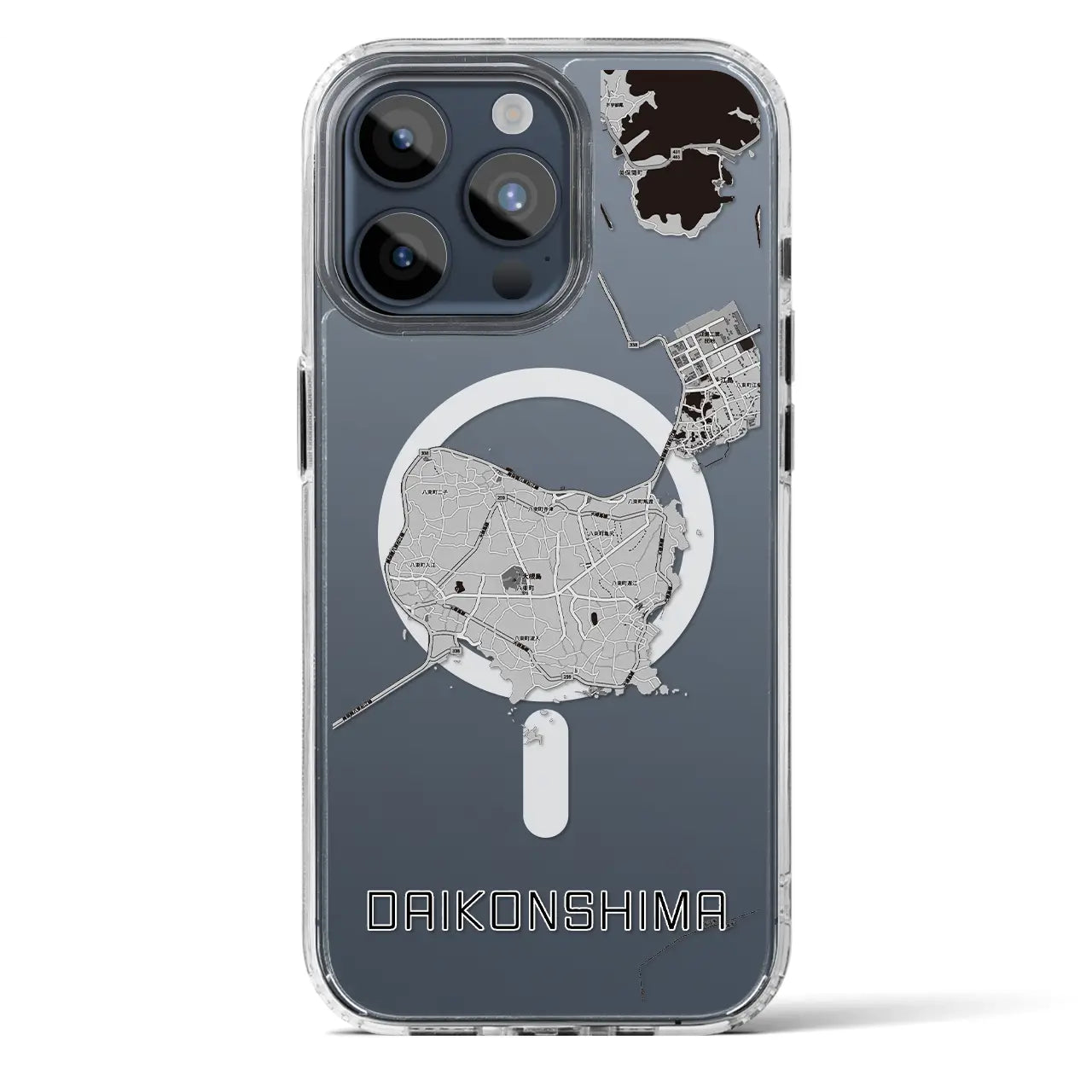 【大根島（島根県）】地図柄iPhoneケース（MagSafeタイプ）