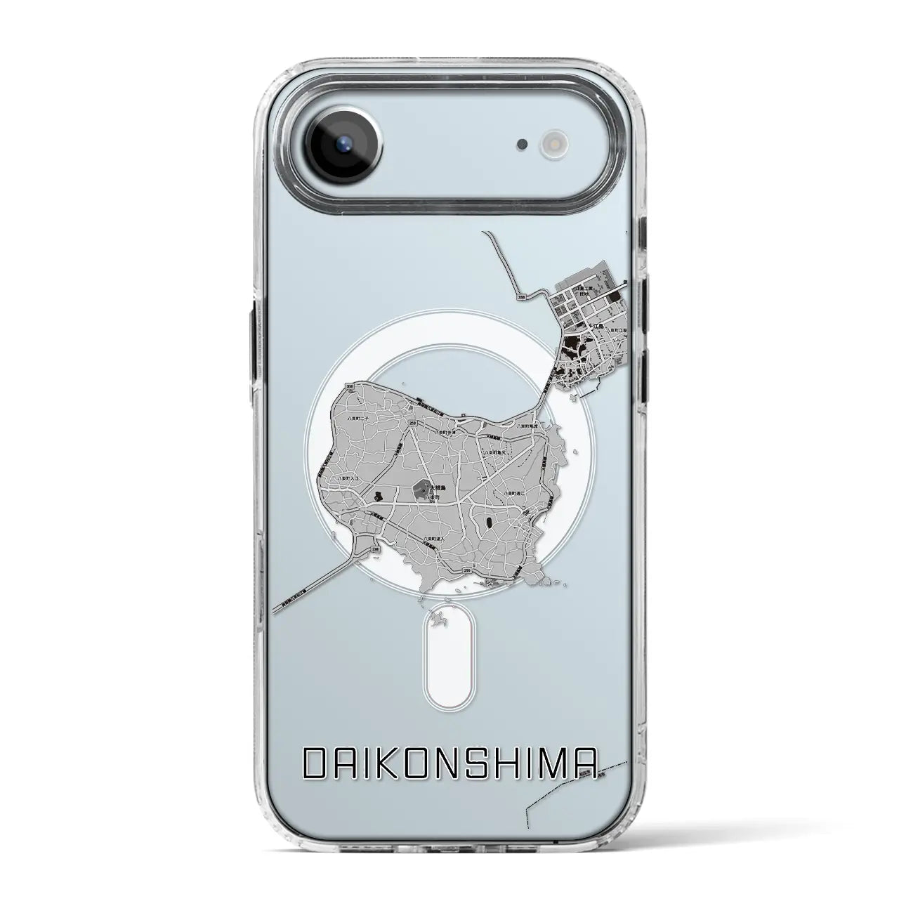 【大根島（島根県）】地図柄iPhoneケース（MagSafeタイプ）