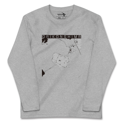 【大根島（島根県）】地図柄ロングスリーブTシャツ