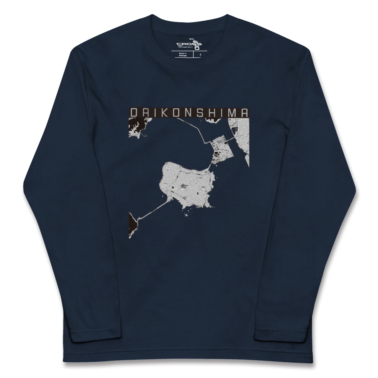 【大根島（島根県）】地図柄ロングスリーブTシャツ