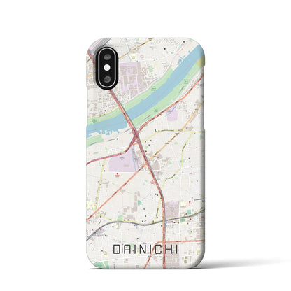 【大日（大阪府）】地図柄iPhoneケース（バックカバータイプ）