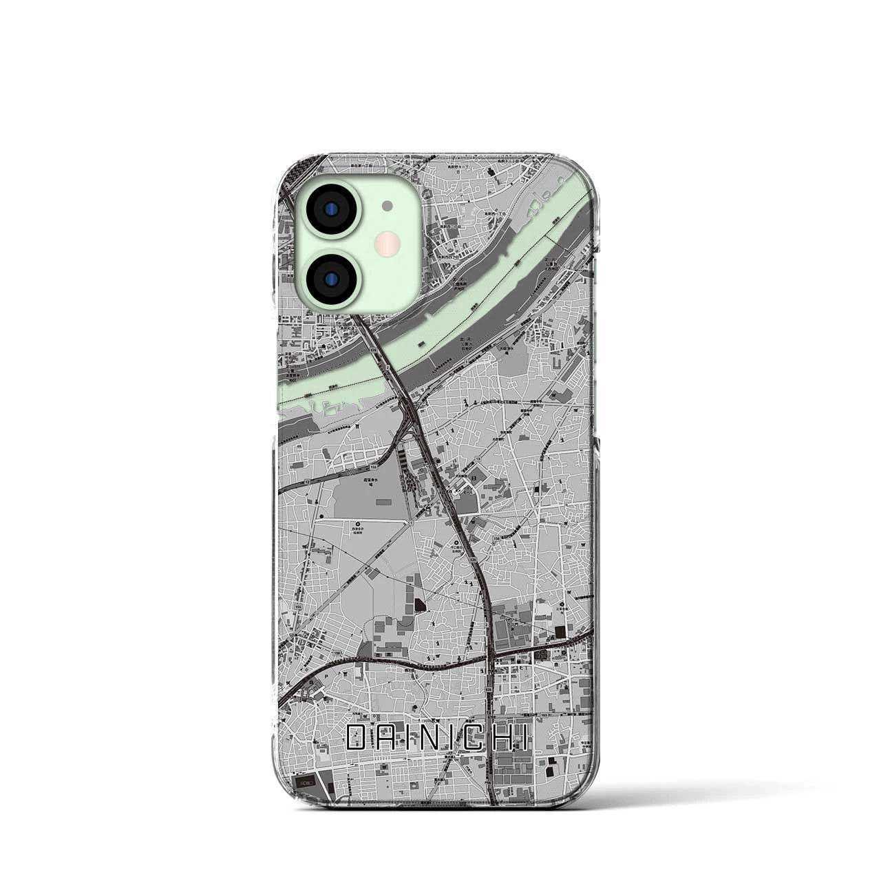 【大日（大阪府）】地図柄iPhoneケース（クリアタイプ）