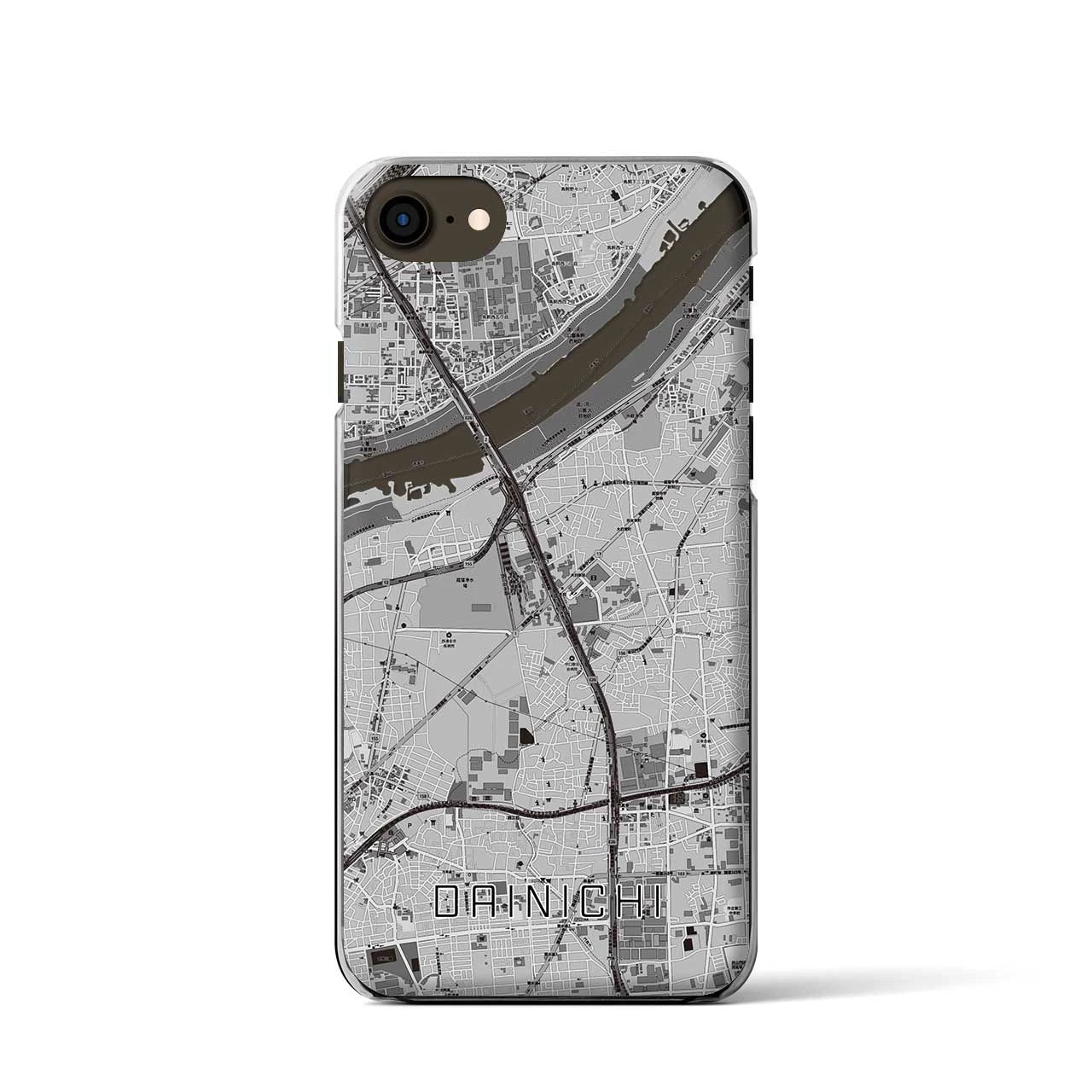 【大日（大阪府）】地図柄iPhoneケース（クリアタイプ）