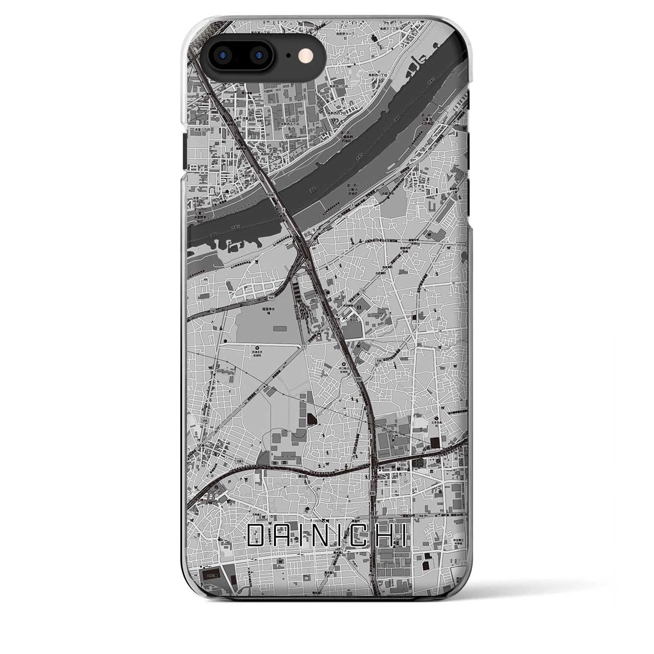 【大日（大阪府）】地図柄iPhoneケース（クリアタイプ）